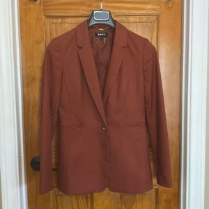 DKNY brick colored fitted blazer size 4
